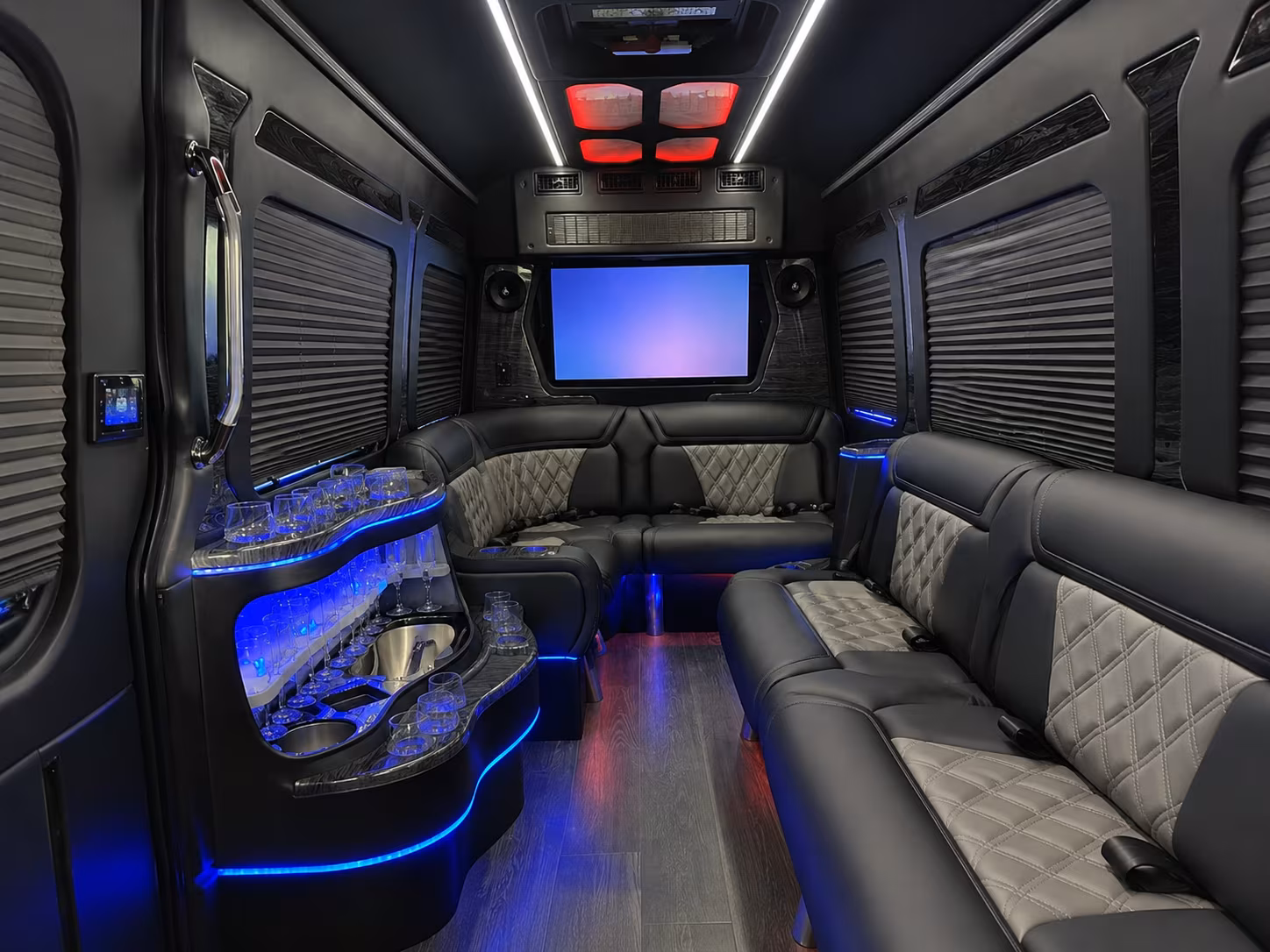 el monte sprinter limousine inside