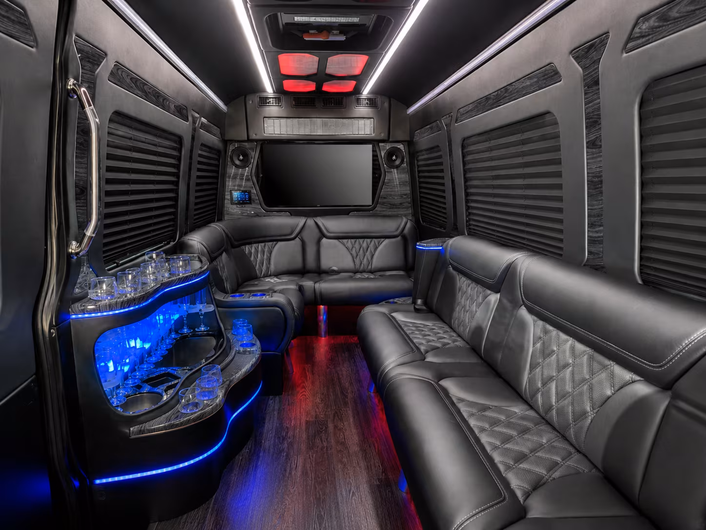 full wedding weekend sprinter van transportation for destination weddings and out of town guests in el monte